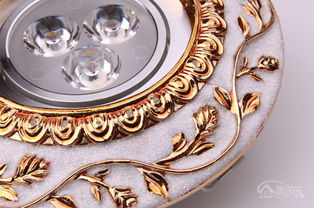 璀璨光影 歐式3W暖白光金色柳葉LED天花射燈，藝術與工藝的完美融合